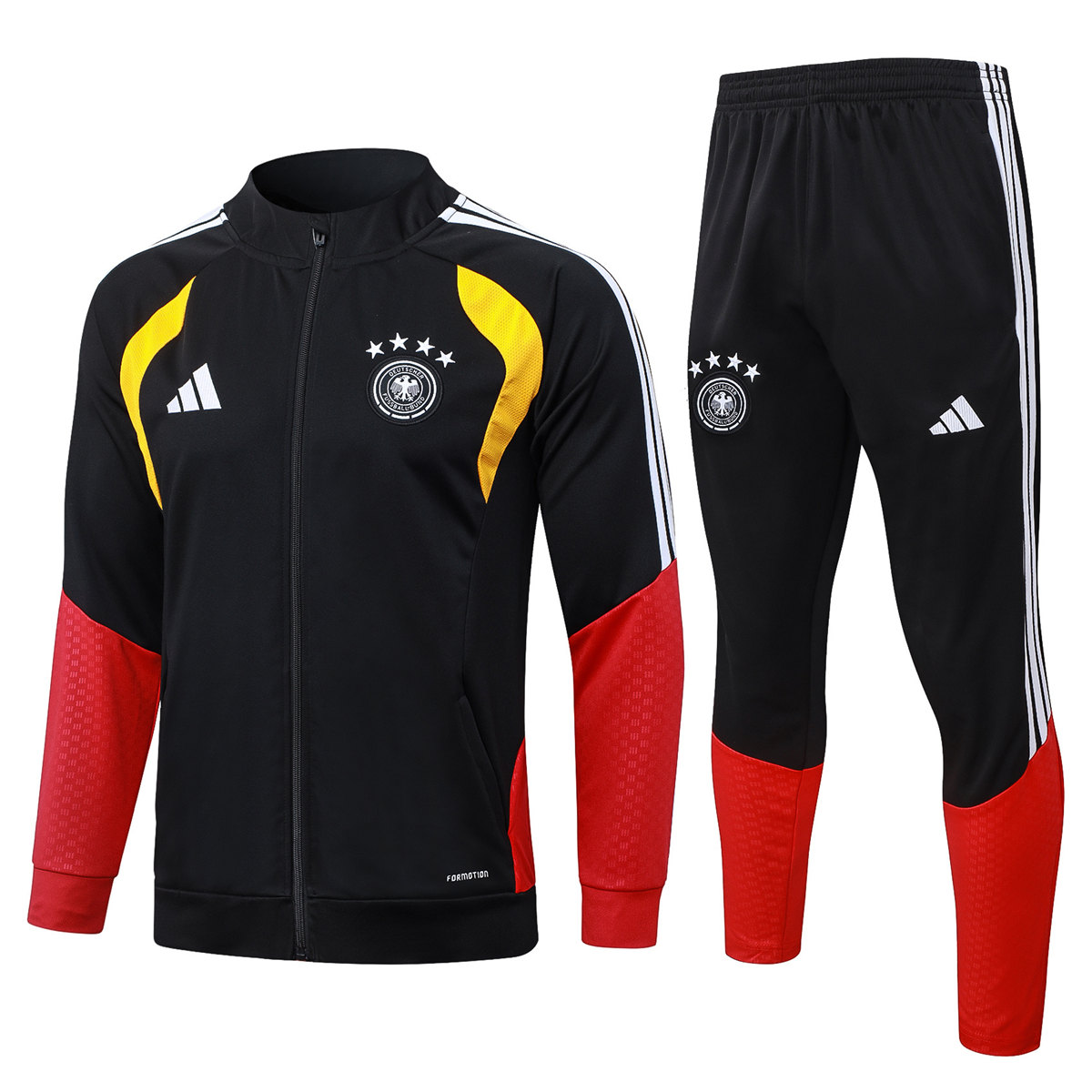 Mens Germany Jacket + Pants Training Suit Black 2026 Mens Germany Jacket + Pants Training Suit Black 2026