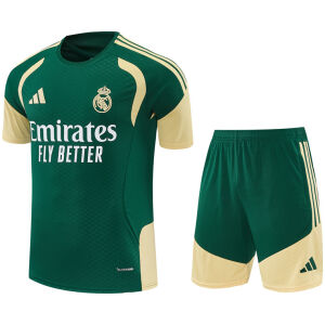 Mens Real Madrid Short Training Suit Green 2026/27