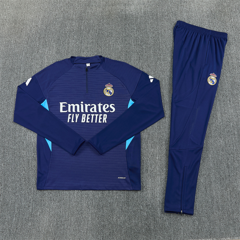 Kids Real Madrid Training Suit Royal 2025/26 Kids Real Madrid Training Suit Royal 2025/26