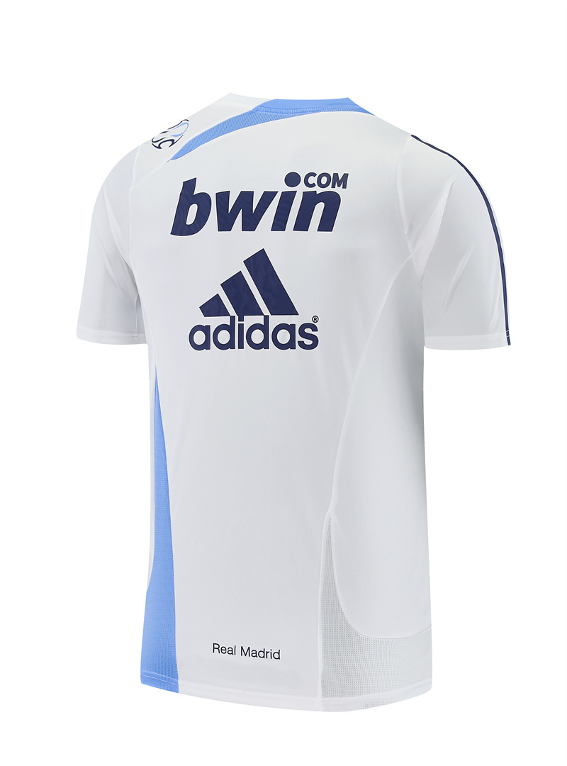 Mens Real Madrid Retro Short Training White Jersey 2007/08 Mens Real Madrid Retro Short Training White Jersey 2007/08