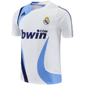 Mens Real Madrid Retro Short Training White Jersey 2007/08