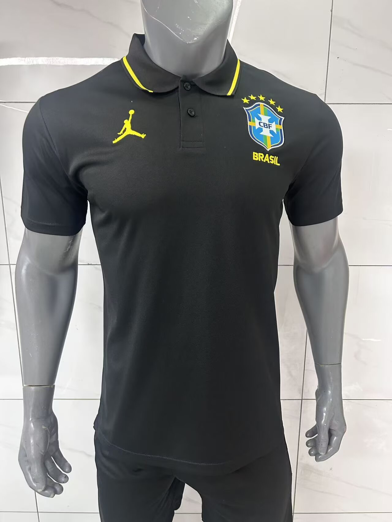 Mens Brazil Polo Shirt Black FIFA World Cup 2026 Mens Brazil Polo Shirt Black FIFA World Cup 2026
