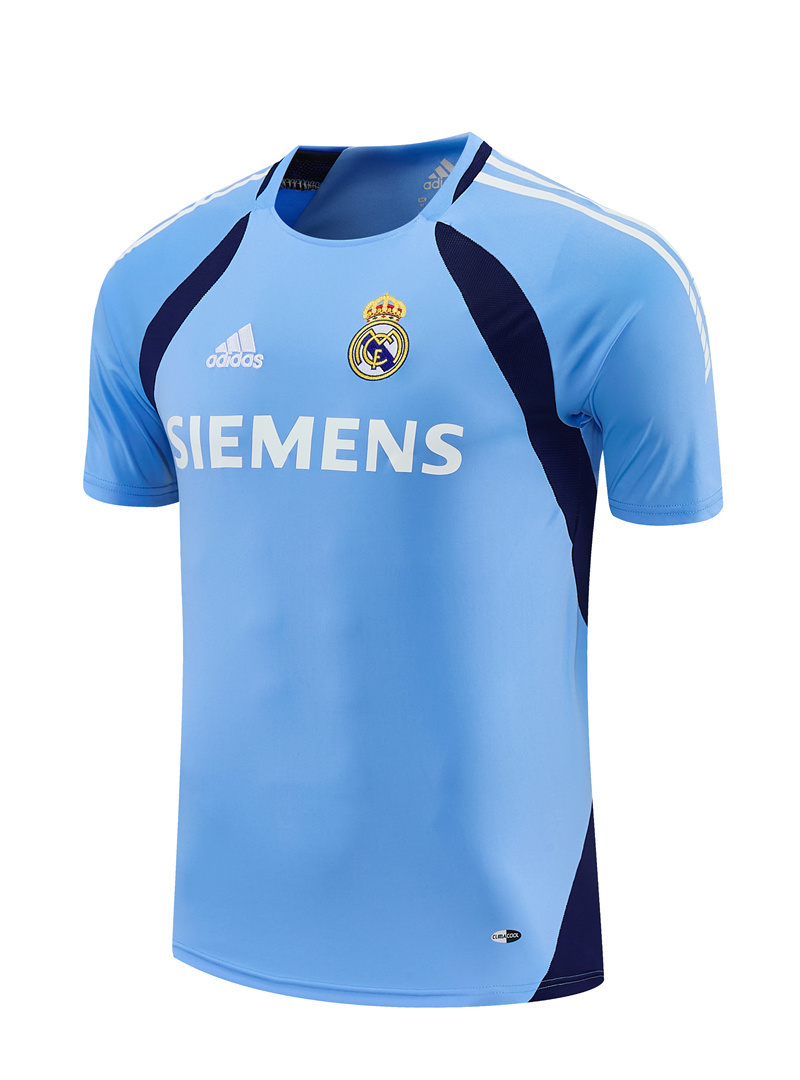 Mens Real Madrid Retro Short Training Blue Jersey 2005/06 Mens Real Madrid Retro Short Training Blue Jersey 2005/06