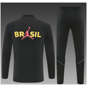 Kids Brazil Training Suit Black – Yellow 2026