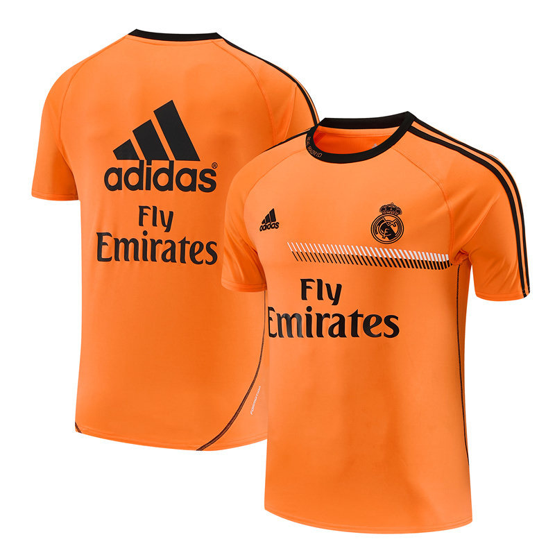 Mens Real Madrid Retro Short Training Orange Jersey 2013/14 Mens Real Madrid Retro Short Training Orange Jersey 2013/14