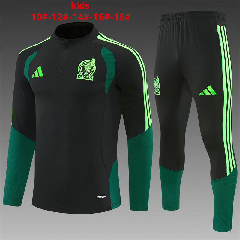 Kids Mexico Training Suit Black 2026 Kids Mexico Training Suit Black 2026