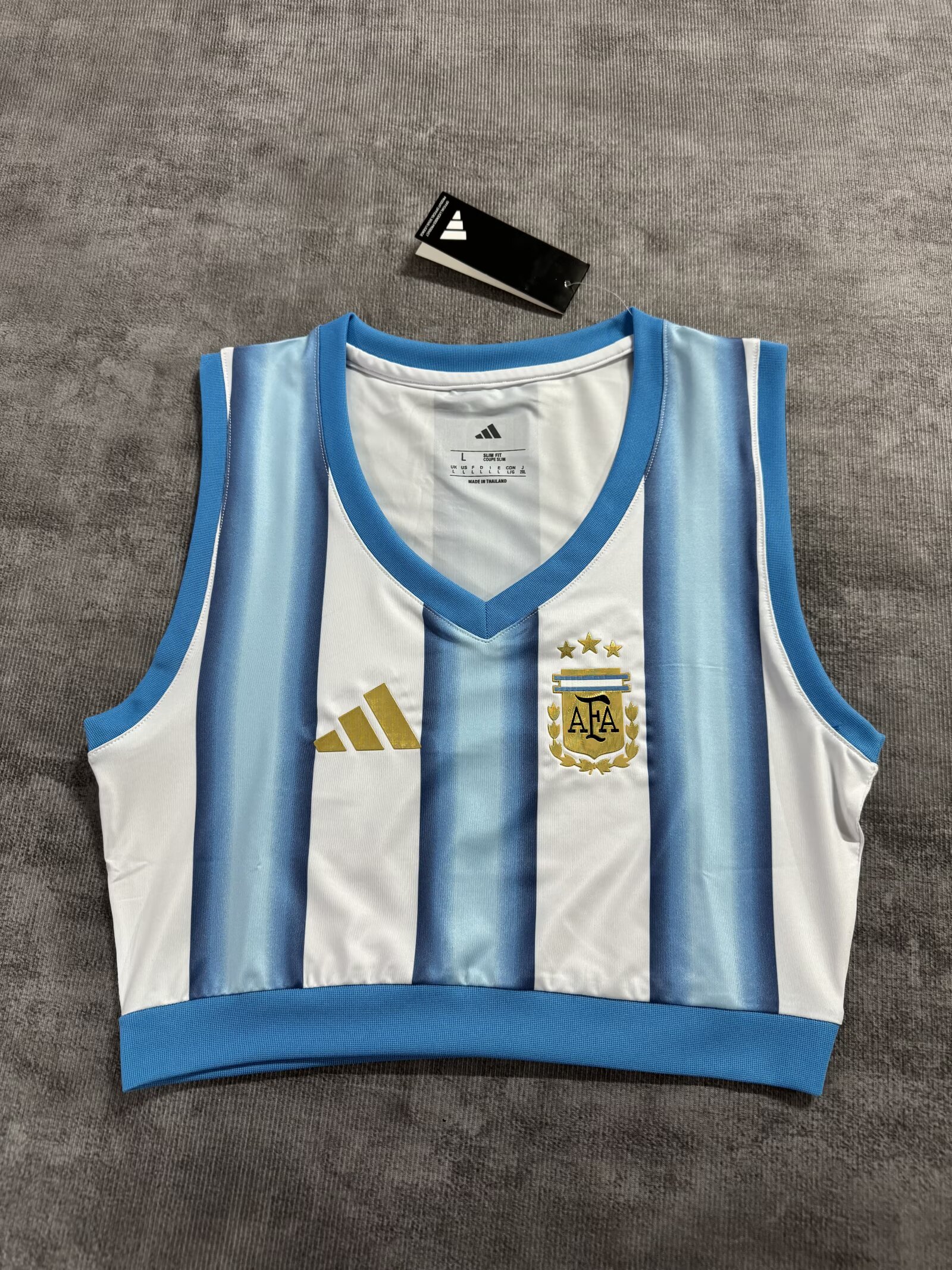 Womens Argentina Home Yoga Cropped Top FIFA World Cup 2026 Womens Argentina Home Yoga Cropped Top FIFA World Cup 2026