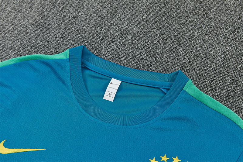 Mens Brazil Short Training Suit Lake Blue 2026 Mens Brazil Short Training Suit Lake Blue 2026