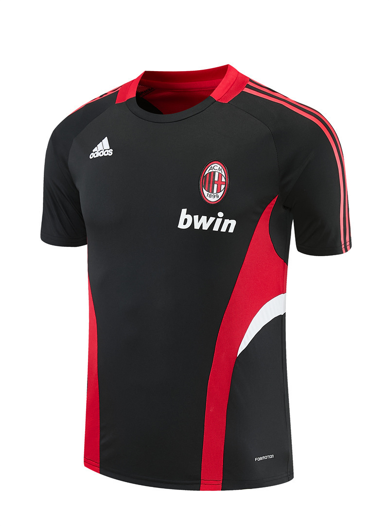 Mens AC Milan Retro Short Training Black Jersey 2008/09 Mens AC Milan Retro Short Training Black Jersey 2008/09