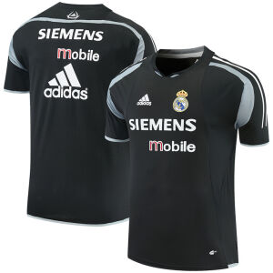 Mens Real Madrid Retro Short Training Black Jersey 2004/05