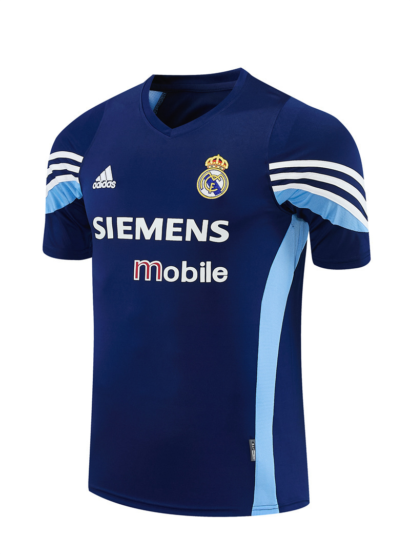 Mens Real Madrid Retro Short Training Royal Jersey 2003/04 Mens Real Madrid Retro Short Training Royal Jersey 2003/04