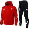 Mens Liverpool Hoodie Jacket + Pants Training Suit Red 2025/26