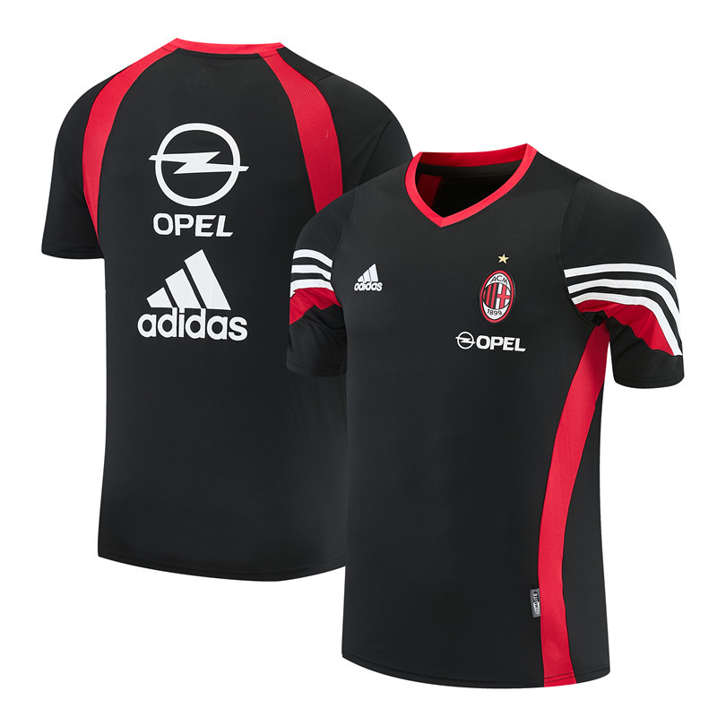 Mens AC Milan Retro Short Training Black Jersey 2003/04 Mens AC Milan Retro Short Training Black Jersey 2003/04