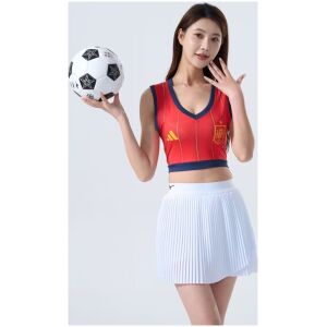 Womens Spain Home Yoga Cropped Top FIFA World Cup 2026