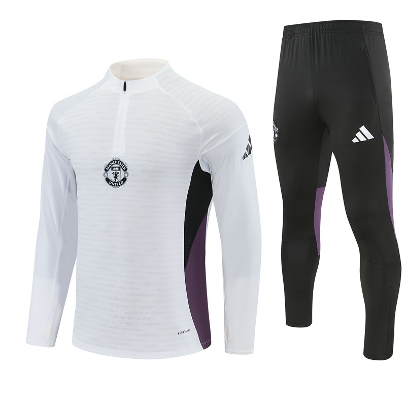 Mens Manchester United Training Suit White 2025/26 Mens Manchester United Training Suit White 2025/26