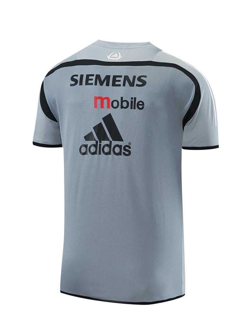 Mens Real Madrid Retro Short Training Grey Jersey 2004/05 Mens Real Madrid Retro Short Training Grey Jersey 2004/05