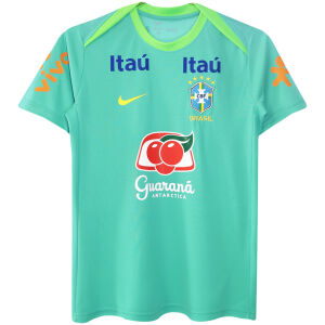 Mens Brazil Retro Short Training Green Jersey 2024