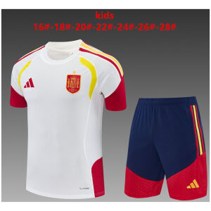 Kids Spain Short Training Suit White 2026
