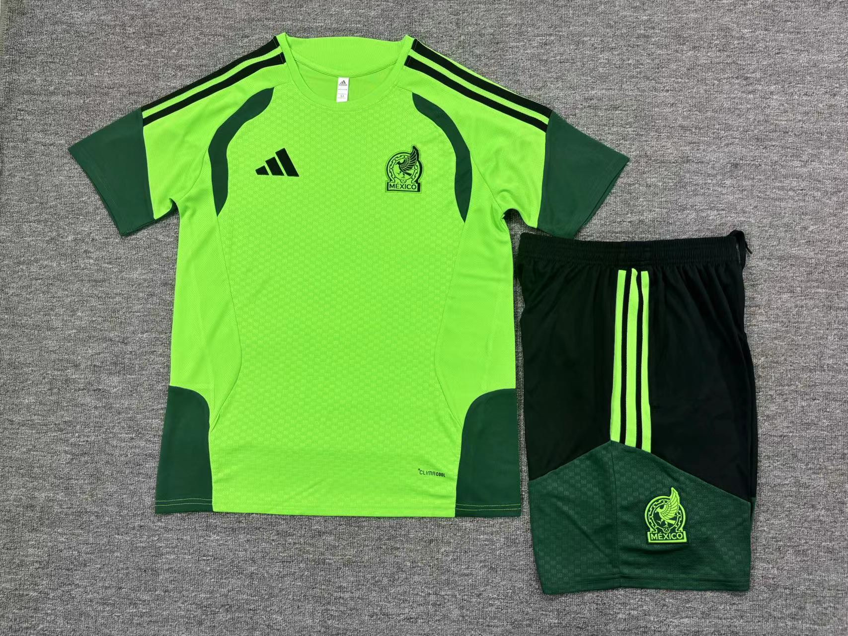 Kids Mexico Short Training Suit Green 2026 Kids Mexico Short Training Suit Green 2026