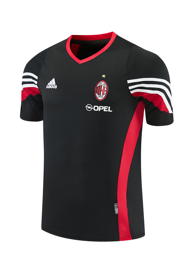Mens AC Milan Retro Short Training Black Jersey 2003/04 Mens AC Milan Retro Short Training Black Jersey 2003/04
