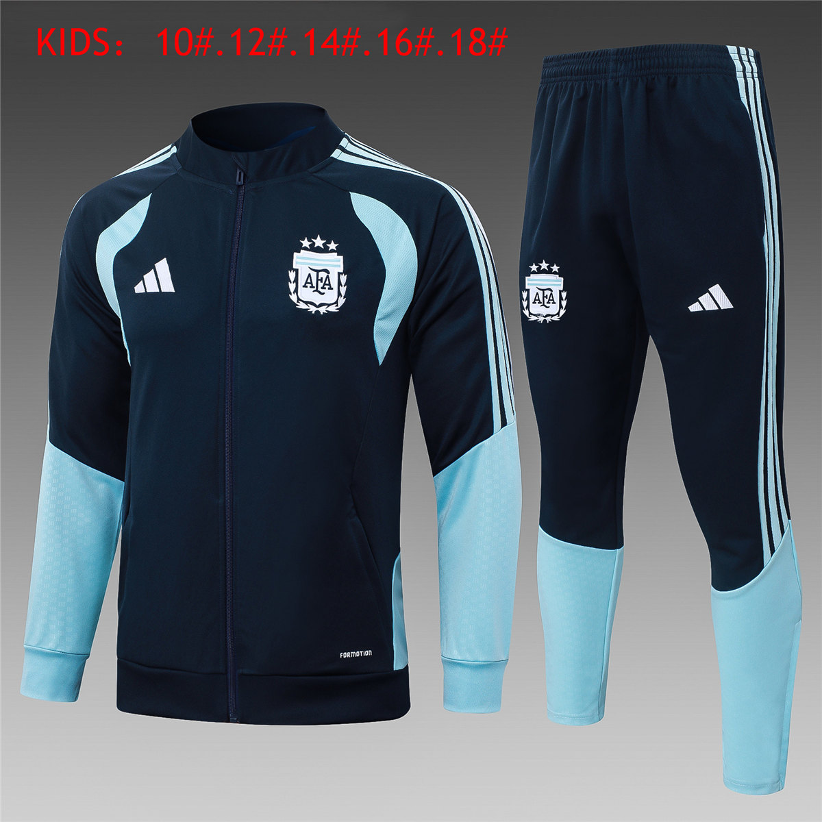 Kids Argentina Jacket + Pants Training Suit Royal 2026 Kids Argentina Jacket + Pants Training Suit Royal 2026