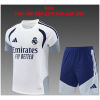 Kids Real Madrid Short Training Suit White 2026/27