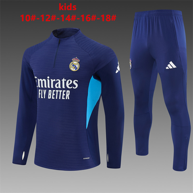 Kids Real Madrid Training Suit Royal 2025/26 Kids Real Madrid Training Suit Royal 2025/26