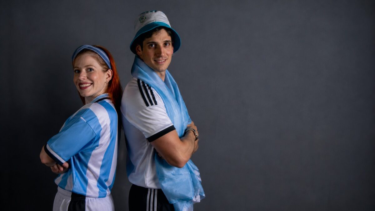 jerseyio Stylish Argentina football fan models in premium soccer jerseys for Jerseyio ecommerce hero banner