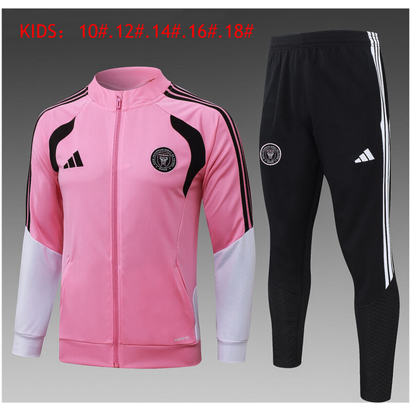 Kids Inter Miami C. F. Jacket + Pants Suit Pink 2026/27 Kids Inter Miami C. F. Jacket + Pants Suit Pink 2026/27