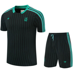 Mens Liverpool Short Training Suit Black 2025/26 Mens Liverpool Short Training Suit Black 2025/26