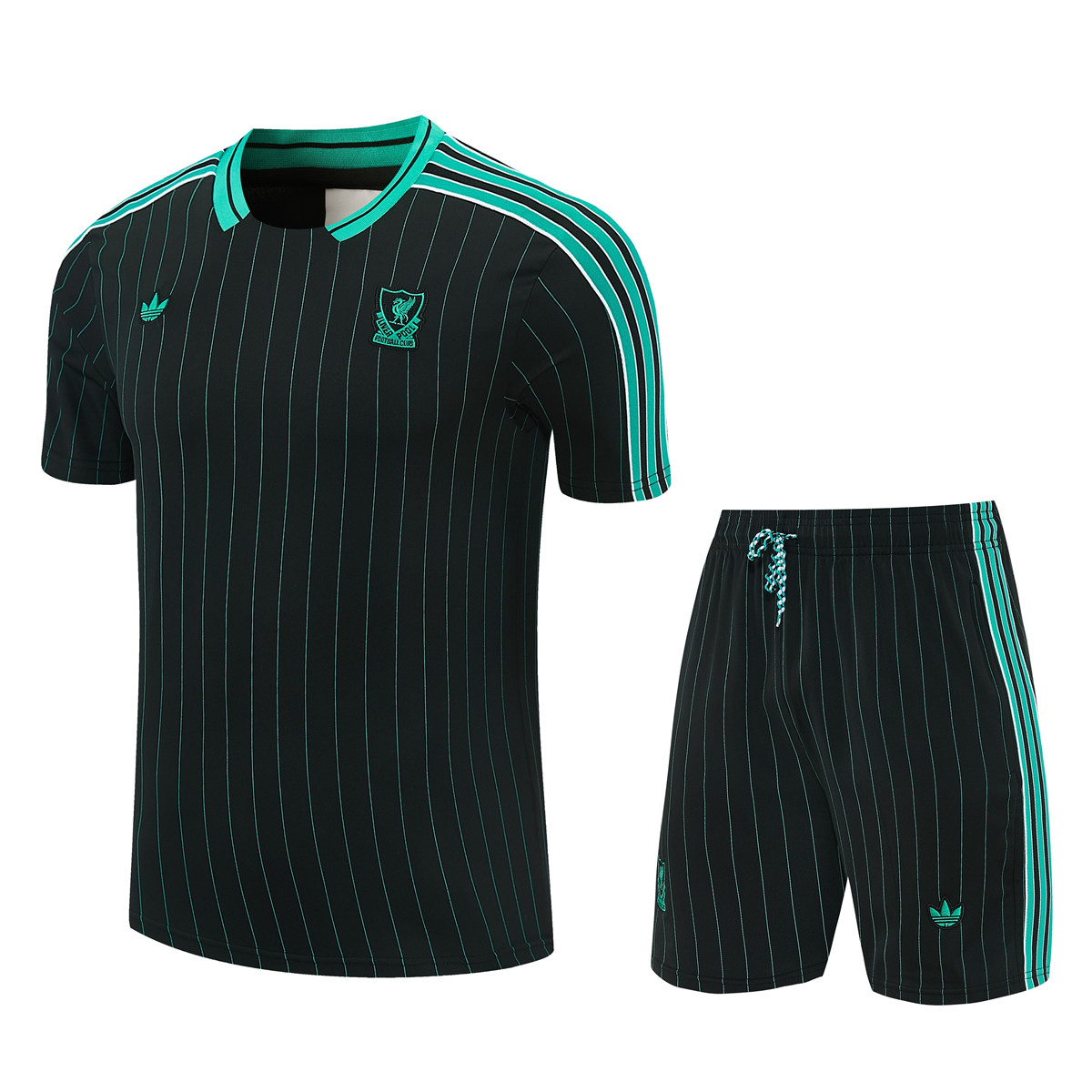 Mens Liverpool Short Training Suit Black 2025/26 Mens Liverpool Short Training Suit Black 2025/26