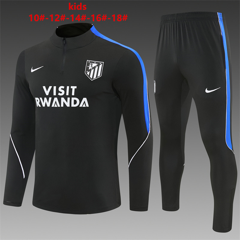 Kids Atletico Madrid Training Suit Black 2026/27 Kids Atletico Madrid Training Suit Black 2026/27