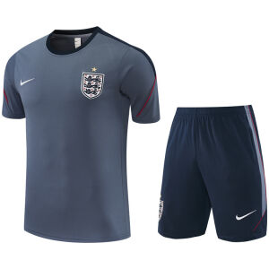 Mens England Short Training Suit Grey 2026 Mens England Short Training Suit Grey 2026