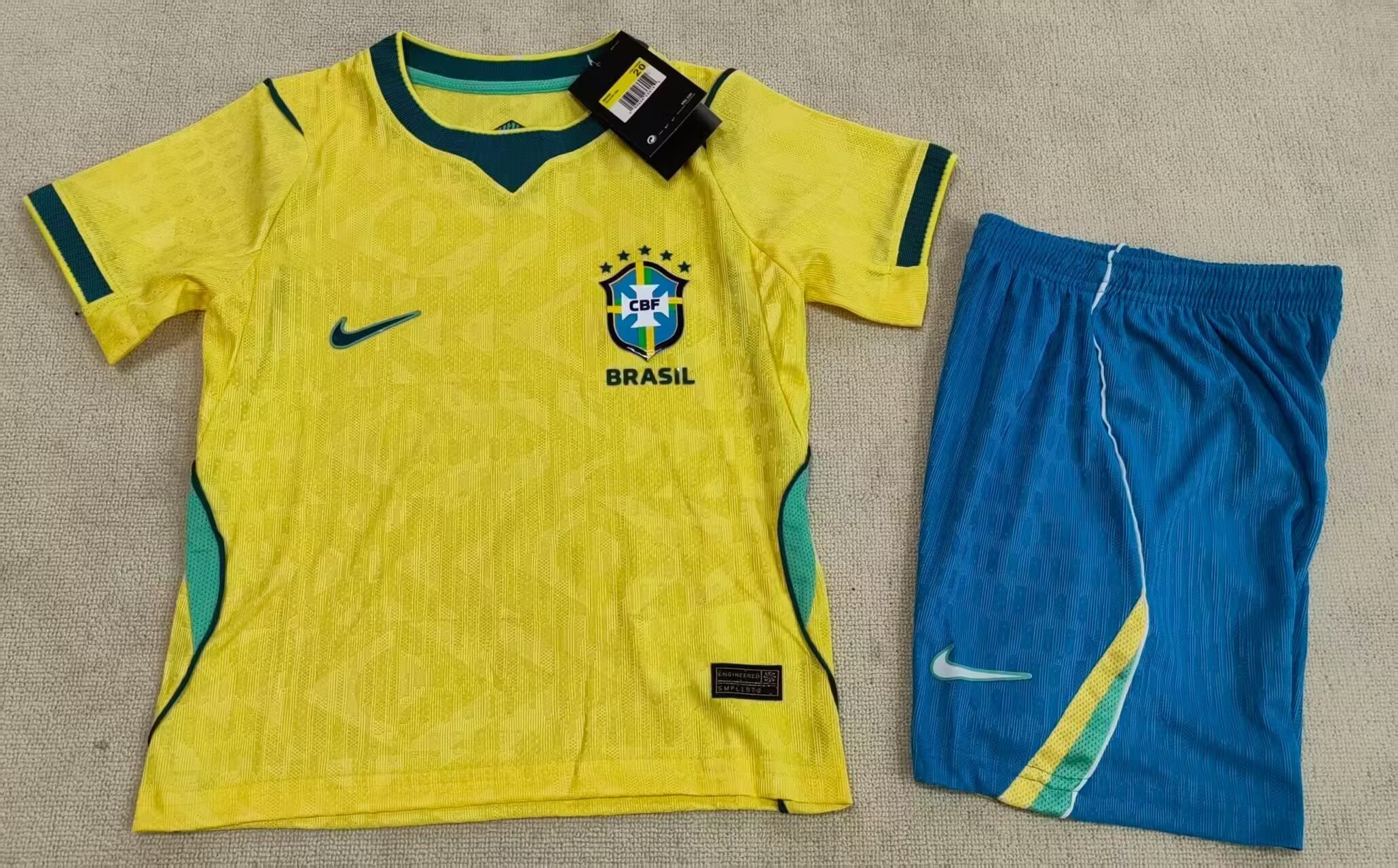 Kids Brazil Home Match Jersey FIFA World Cup 2026 Kids Brazil Home Match Jersey FIFA World Cup 2026