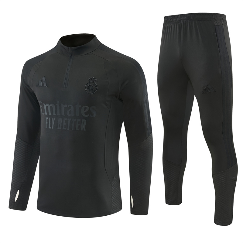 Mens Real Madrid Training Suit Black 2026/27 Mens Real Madrid Training Suit Black 2026/27