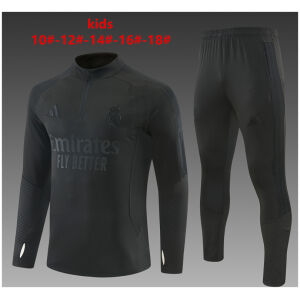 Kids Real Madrid Training Suit Black 2026/27 Kids Real Madrid Training Suit Black 2026/27