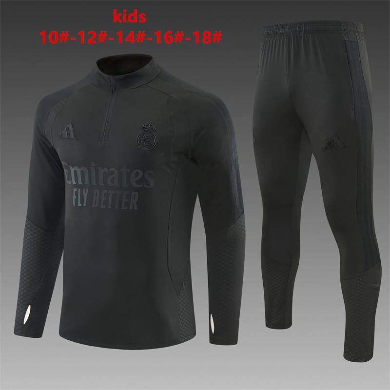 Kids Real Madrid Training Suit Black 2026/27 Kids Real Madrid Training Suit Black 2026/27