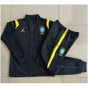 Mens Brazil Jacket + Pants Training Suit Black 2026