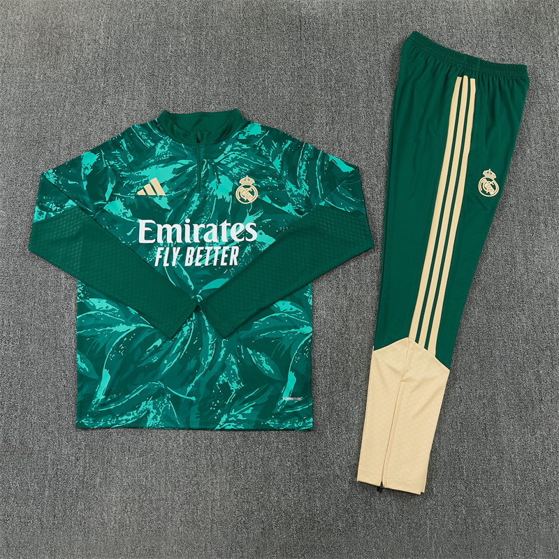 Kids Real Madrid Training Suit Green 2026/27 Kids Real Madrid Training Suit Green 2026/27
