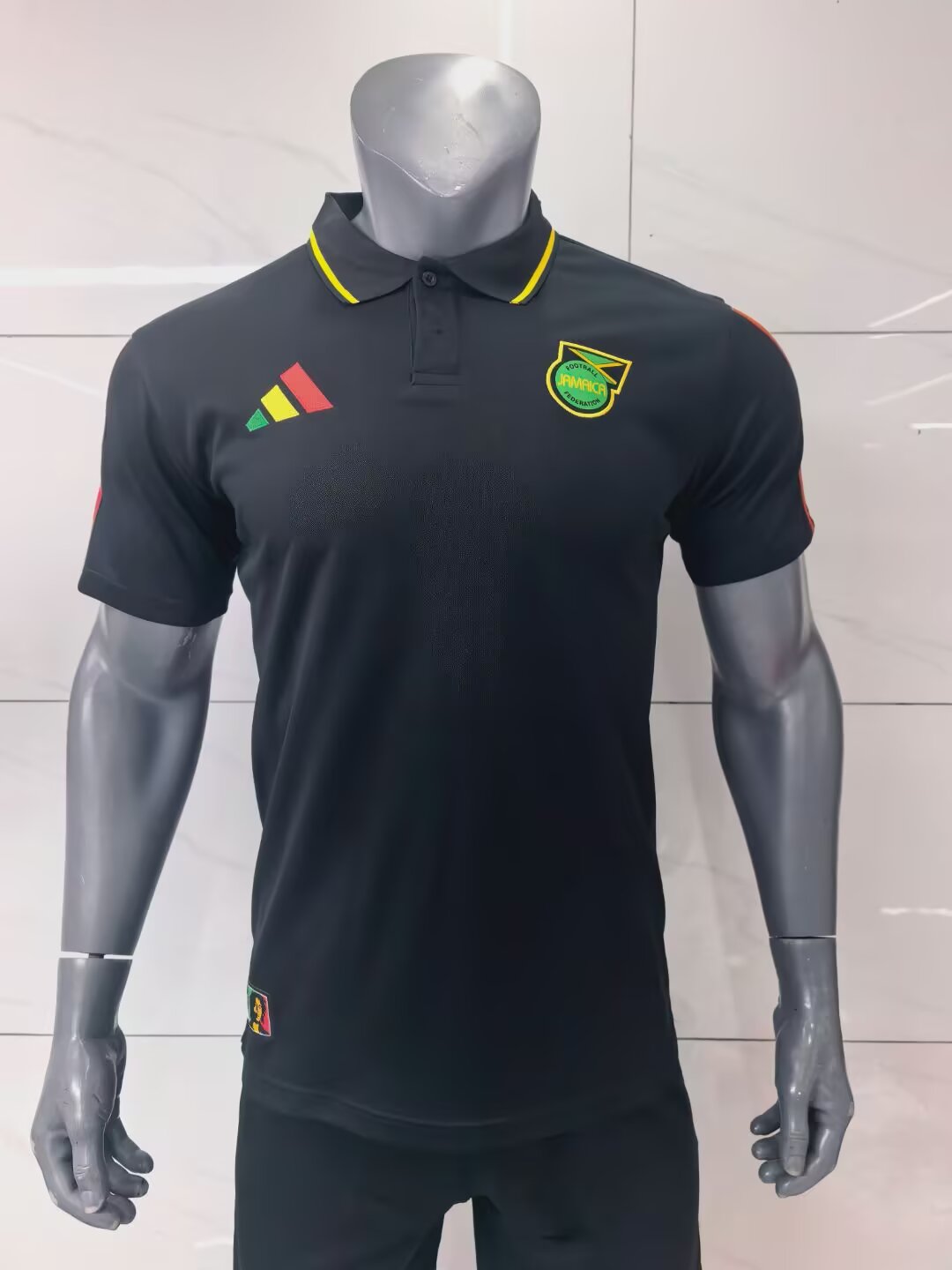 Mens Jamaica Polo Shirt Black FIFA World Cup 2026 Mens Jamaica Polo Shirt Black FIFA World Cup 2026