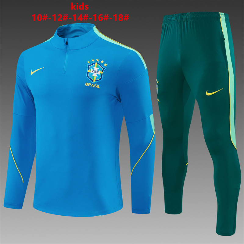 Kids Brazil Training Suit Sky Blue 2026 Kids Brazil Training Suit Sky Blue 2026