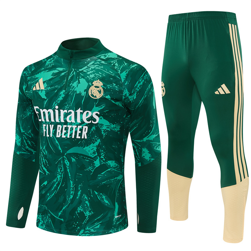 Mens Real Madrid Training Suit Green 2026/27 Mens Real Madrid Training Suit Green 2026/27