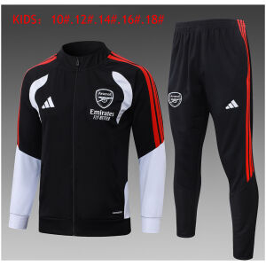 Kids Arsenal Jacket + Pants Suit Black 2026/27 Kids Arsenal Jacket + Pants Suit Black 2026/27