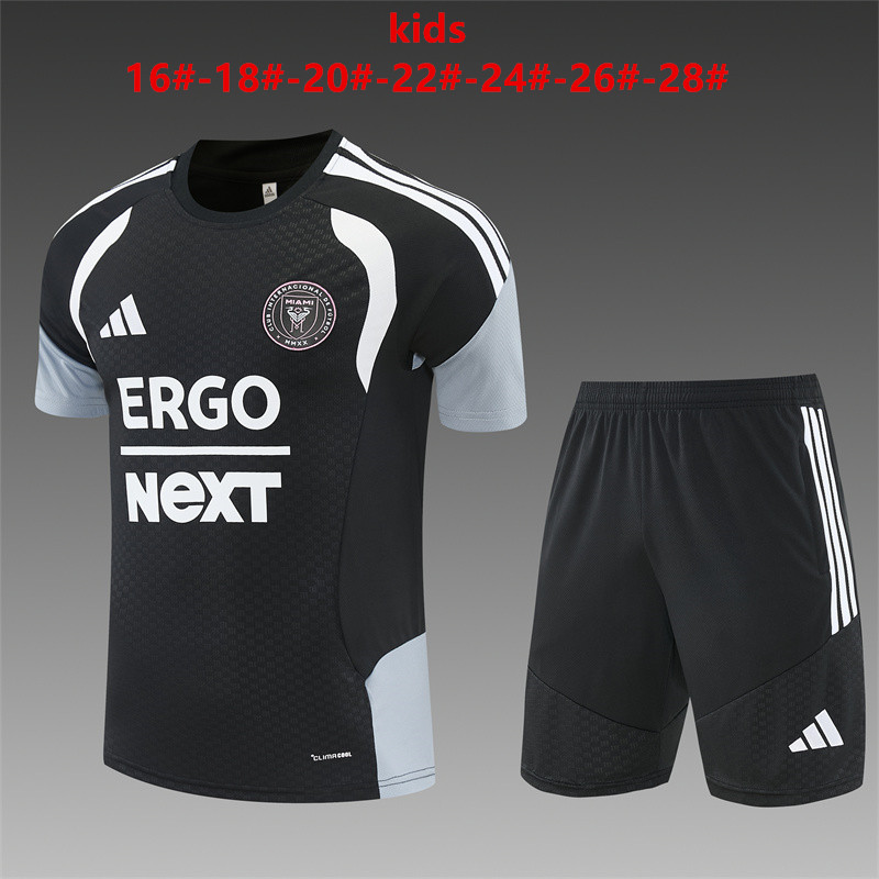 Kids Inter Miami C.F. Short Training Suit Black 2026/27 Kids Inter Miami C.F. Short Training Suit Black 2026/27