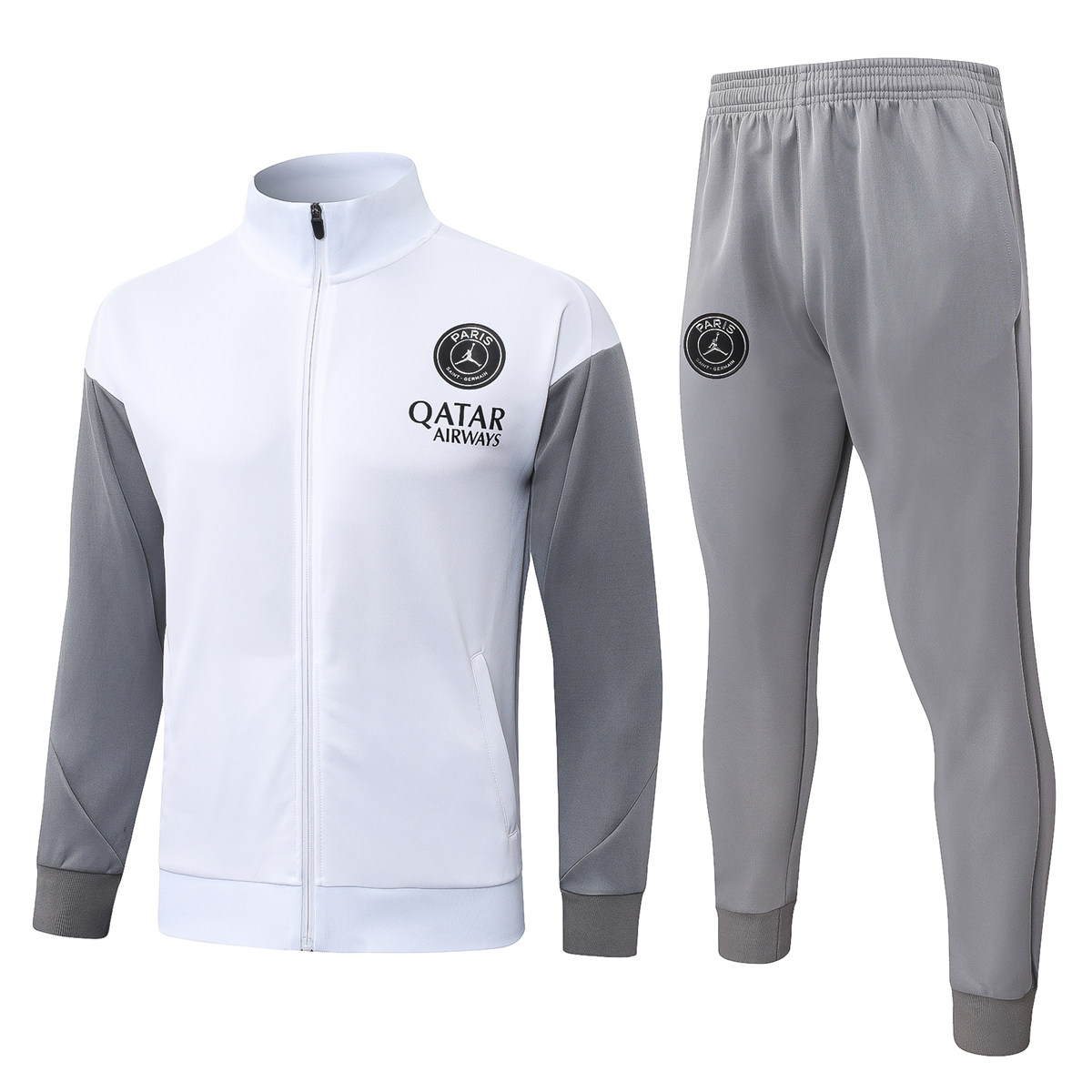 Mens PSG x Jordan Jacket + Pants Training Suit White 2026/27 Mens PSG x Jordan Jacket + Pants Training Suit White 2026/27