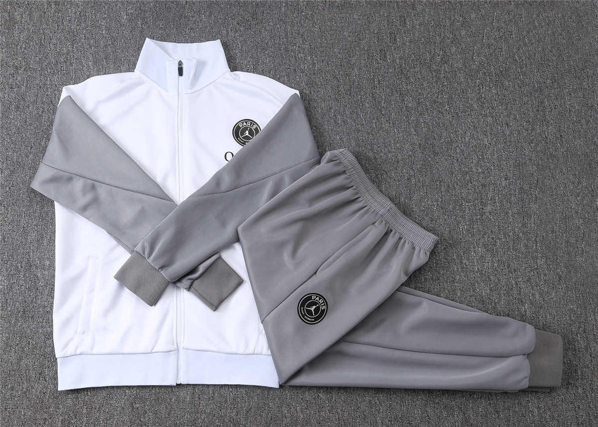 Kids PSG x Jordan Jacket + Pants Suit White 2026/27 Kids PSG x Jordan Jacket + Pants Suit White 2026/27