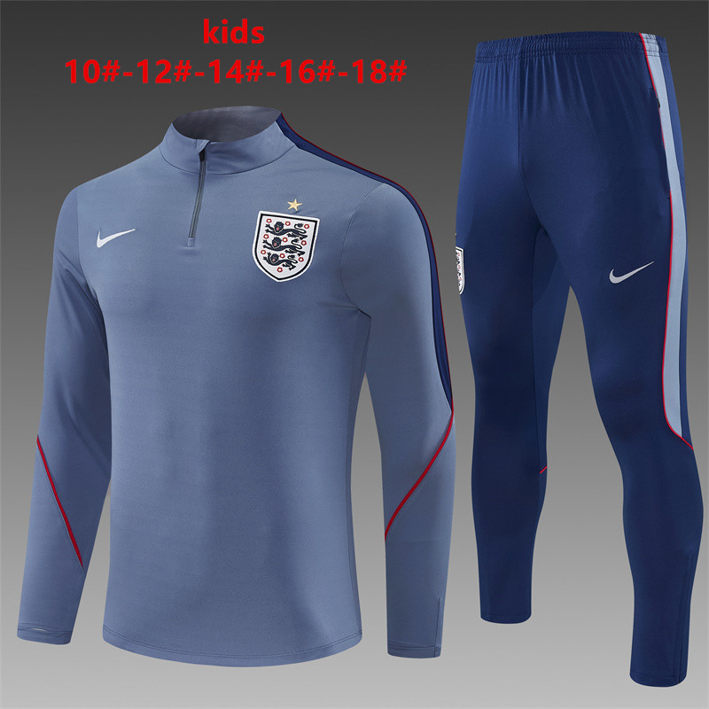 Kids England Training Suit Grey 2026 Kids England Training Suit Grey 2026