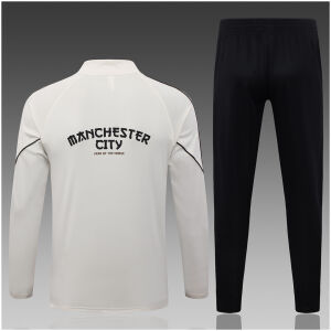 Kids Manchester City Training Suit Cream 2025/26-jerseyio