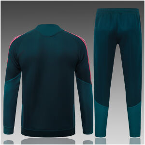 Kids Real Madrid Dark Green Jacket + Pants Training Suit 2026/27