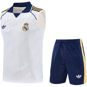 Mens Real Madrid White Singlet Suit 2026/27
